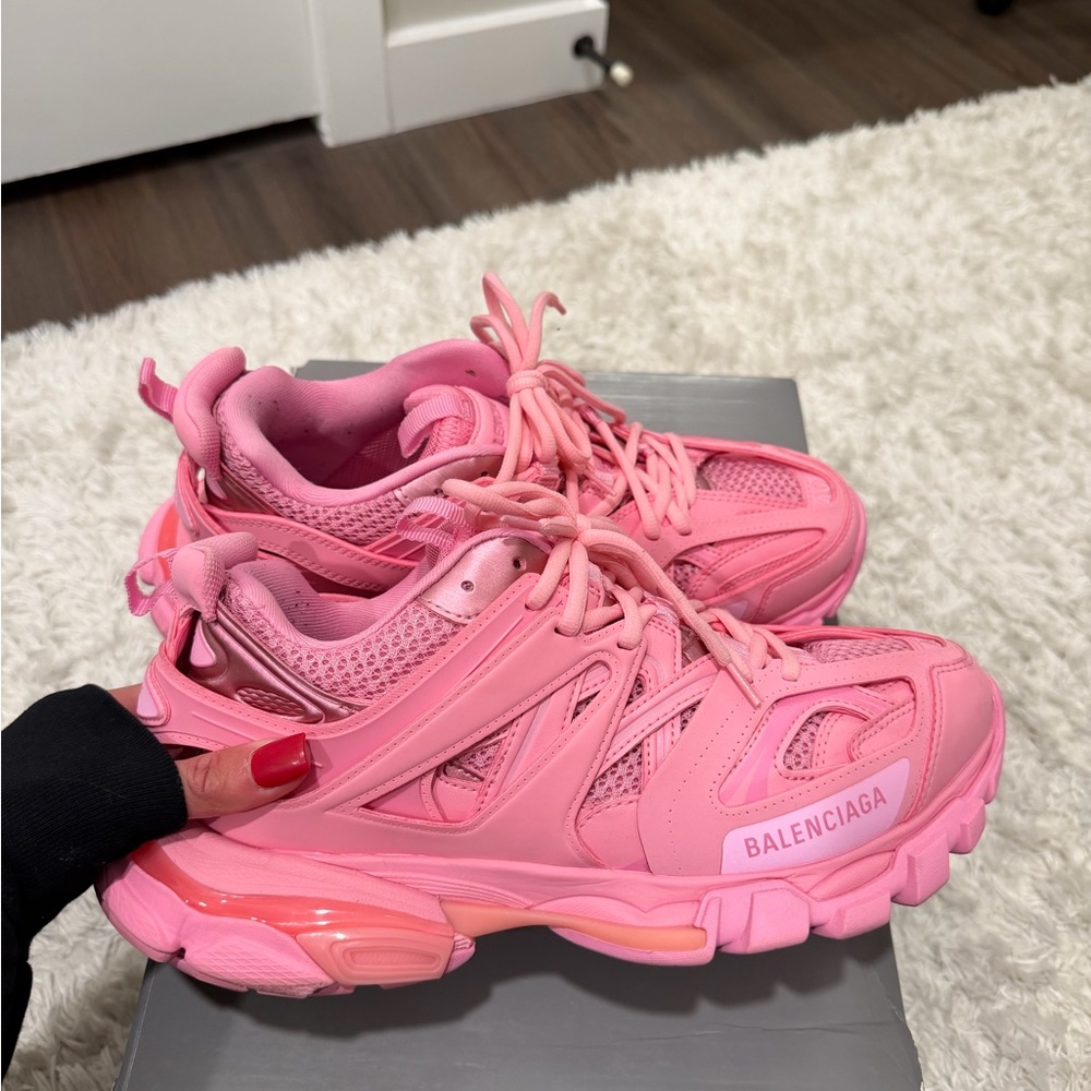 Balenciaga Vibrant Pink Athletic Shoes - Picture 1 of 6